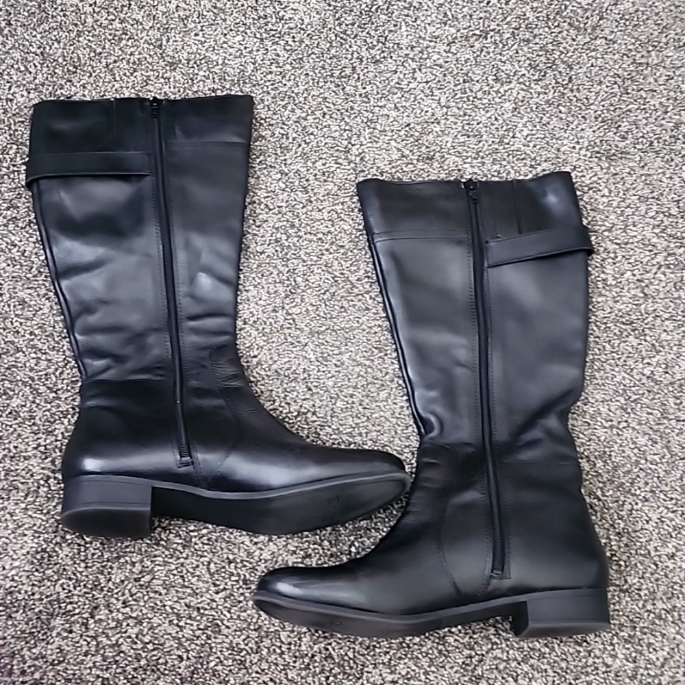 Nine West Vintage America Collection black/silver adjustable buckles size 9 1/2M - Picture 2 of 9